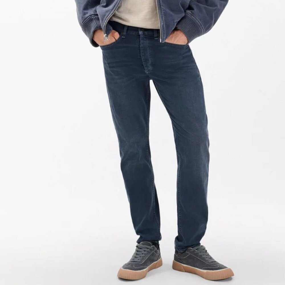Rag & Bone Standard Issue Fit 2 Slim Jeans in "Minna" (Blue Black Wash), 28